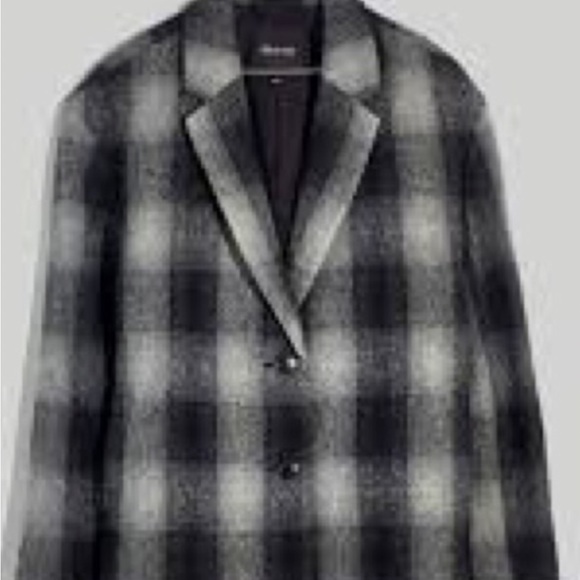 NWT Madewell size M The oversized Dorset home plaid blazer - Picture 2 of 11